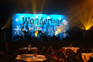 Wonderland Christmas Event Lighting & Set by Acclaimed Production